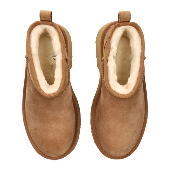 🆕️ UGG The Classic Ultra Mini New Heights Boot Size 8 Chesnut - Picture 6 of 16